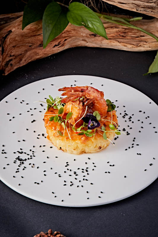 岩烧凤梨深海大红虾图片