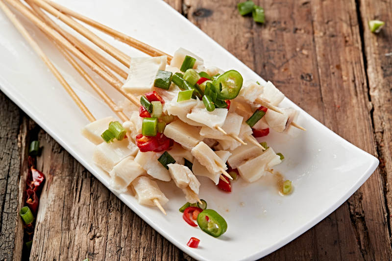 成都串串牛板筋肚仁图片