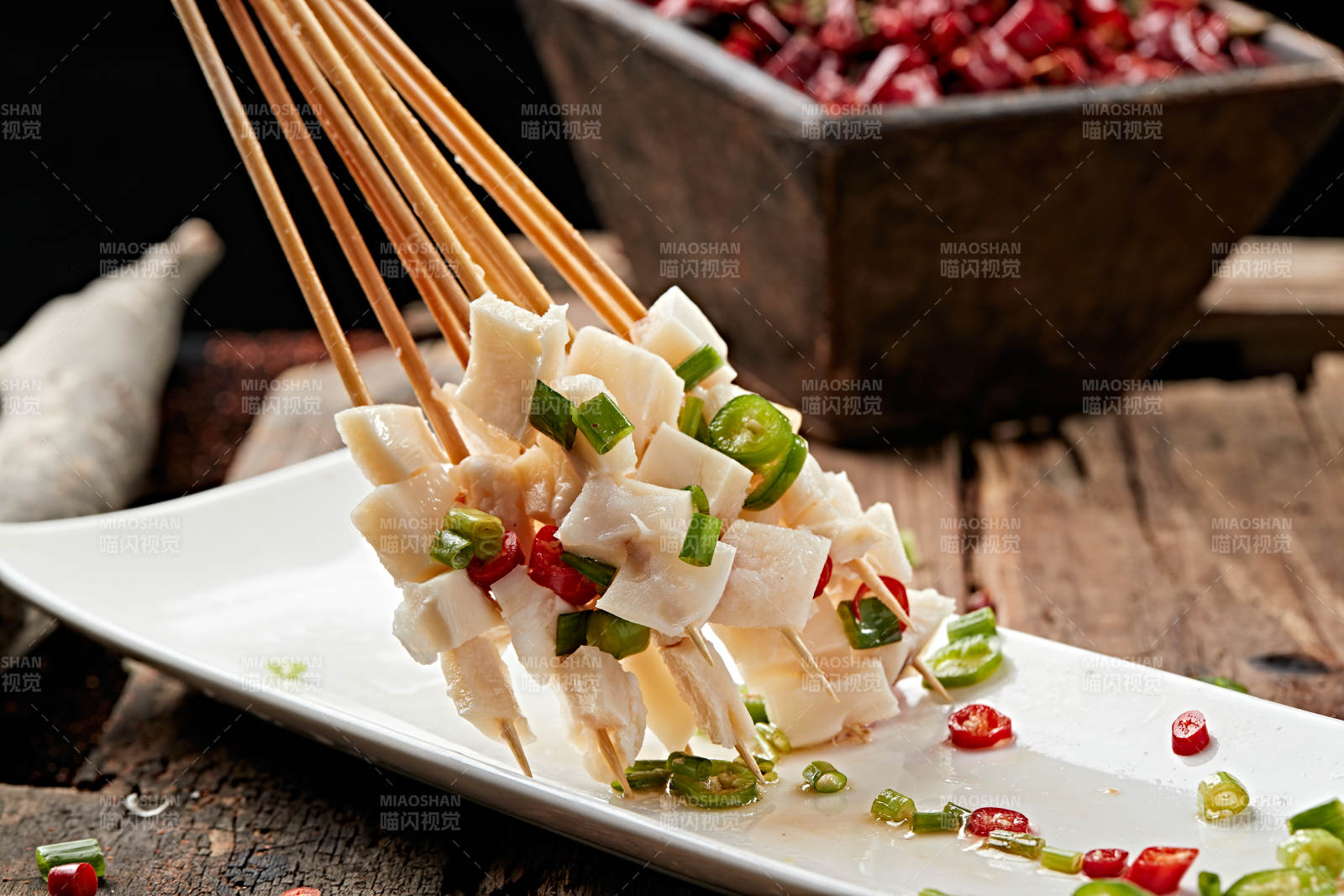 成都串串牛板筋肚仁图片