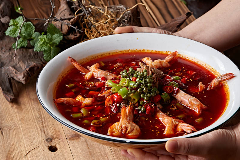 藤椒麻辣香水虾图片