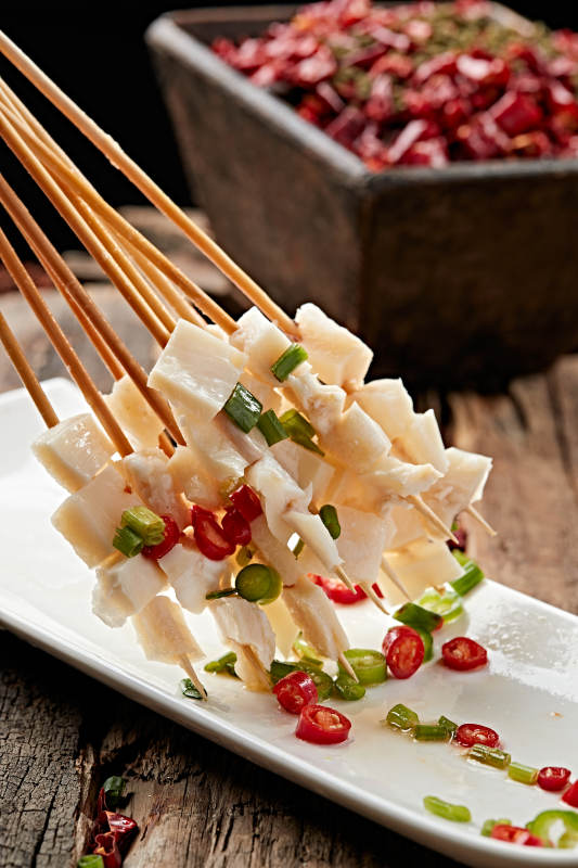 成都串串牛板筋肚仁图片