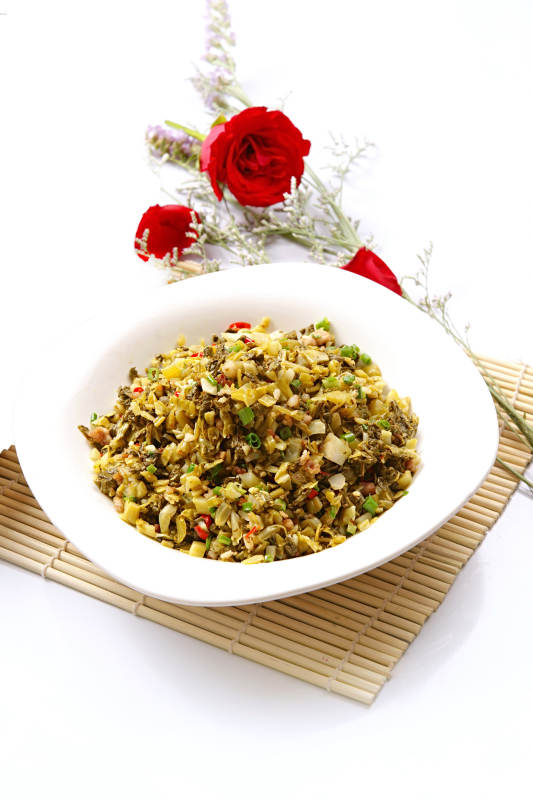 刘洋黄菜小炒梅干菜图片