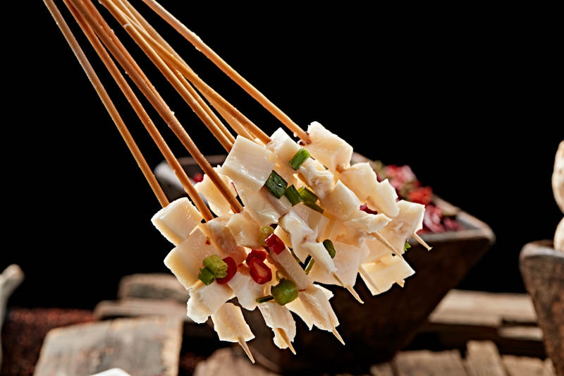 成都串串牛板筋肚仁图片