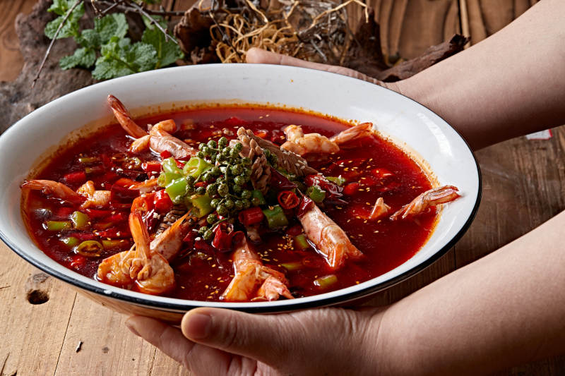 藤椒麻辣香水虾图片