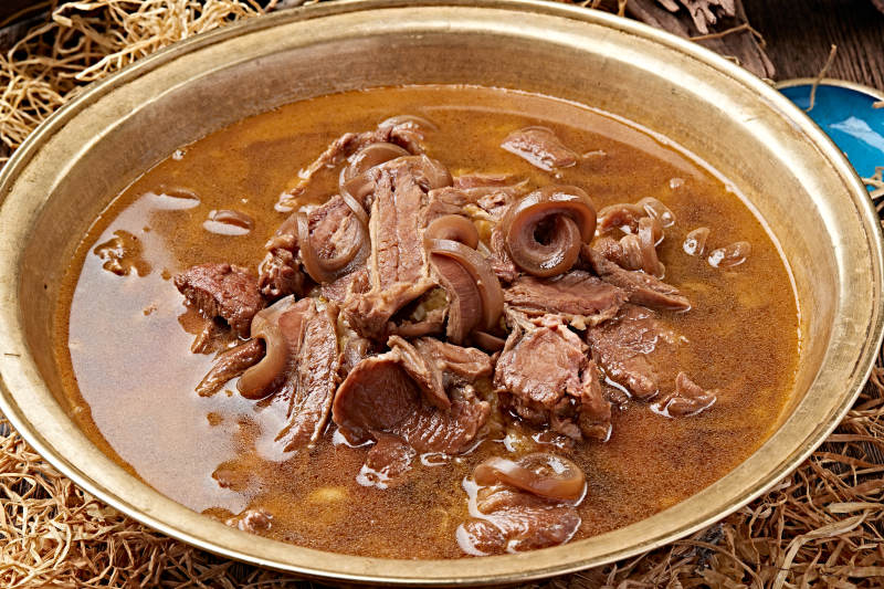 铜锅黄焖带皮驴肉图片