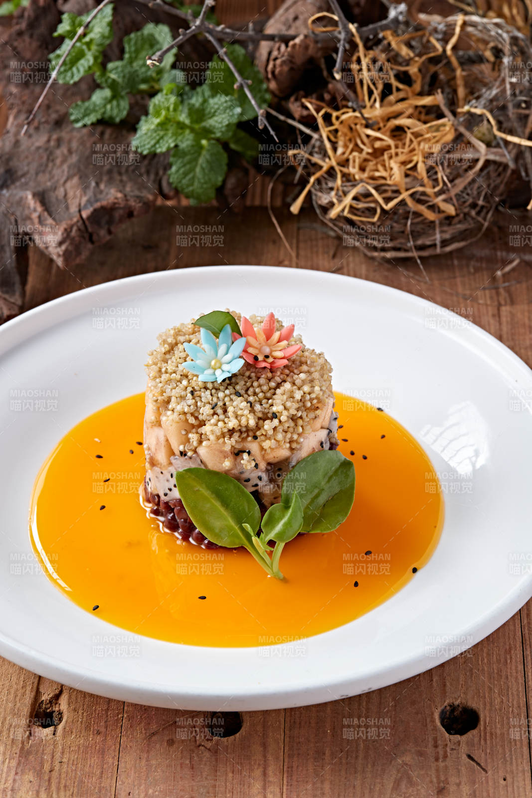 橙汁杂粮水果捞图片