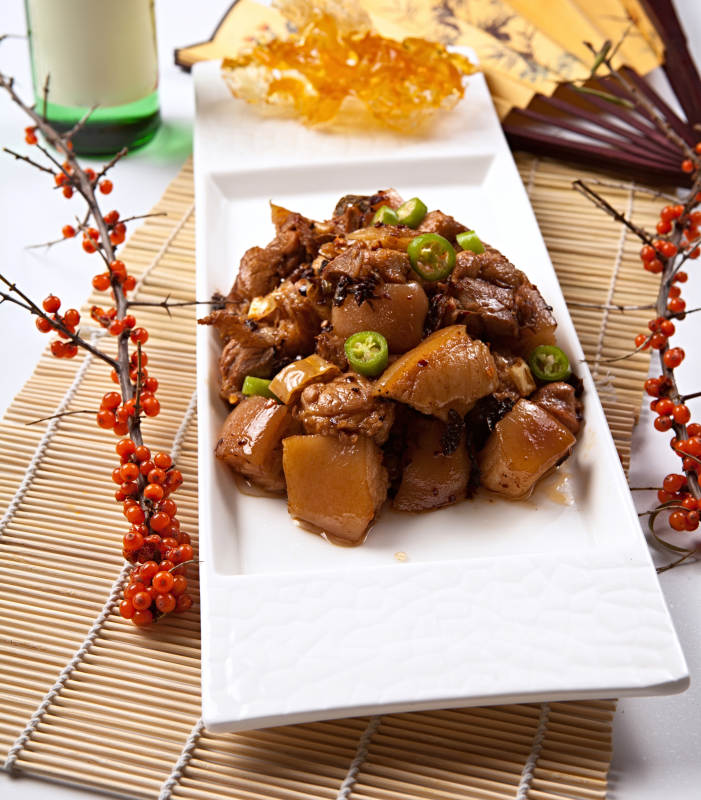 泰椒酱炒猪脚块图片