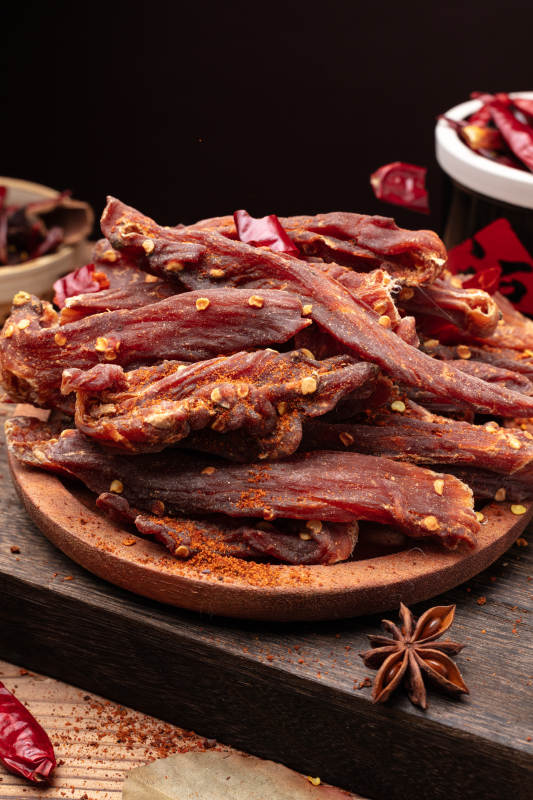 香辣牛肉干图片