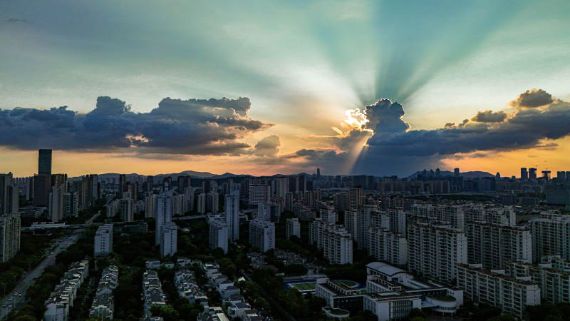 吴中晨曦光芒四射图片