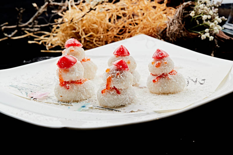 雪人造型糯米糍图片