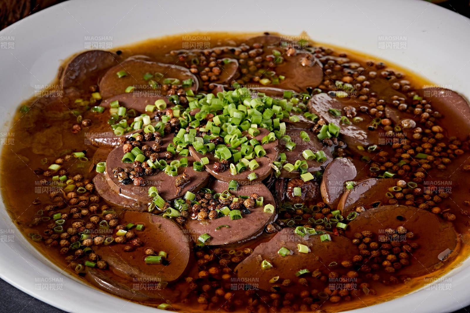 葱香椒麻煮鸭血图片