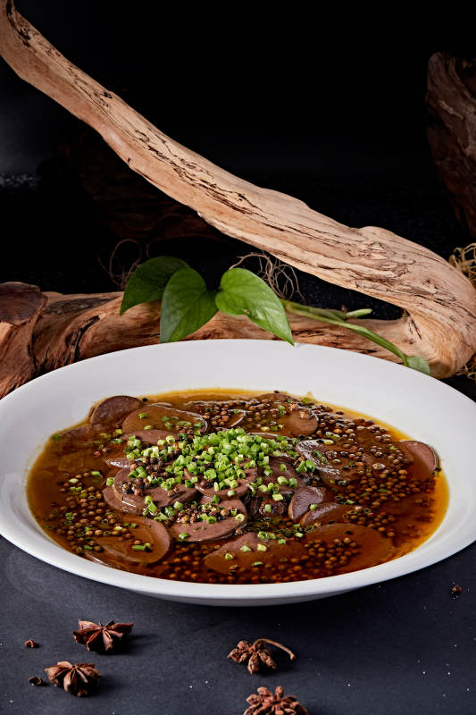 葱香椒麻煮鸭血图片