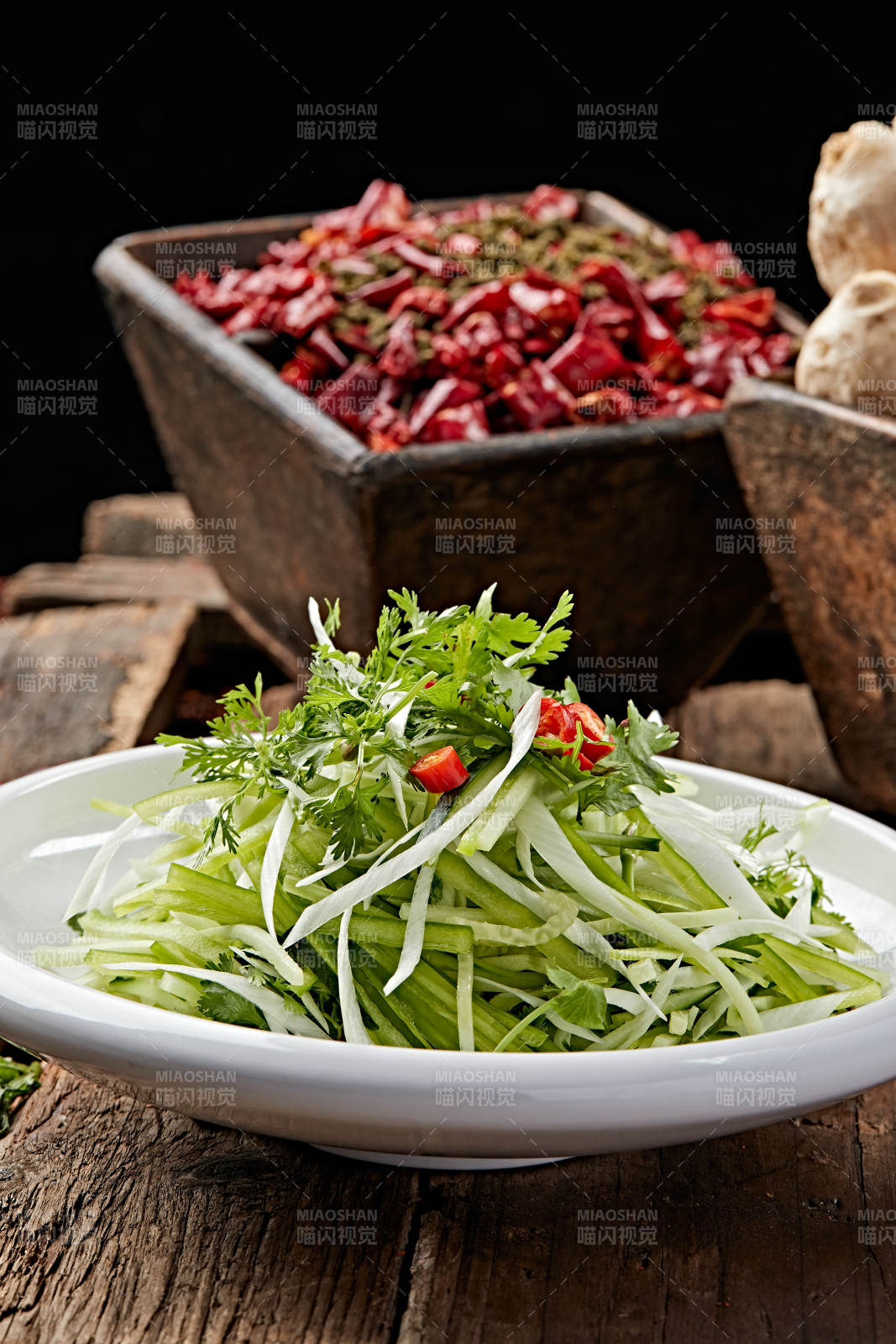 凉拌素三丝图片