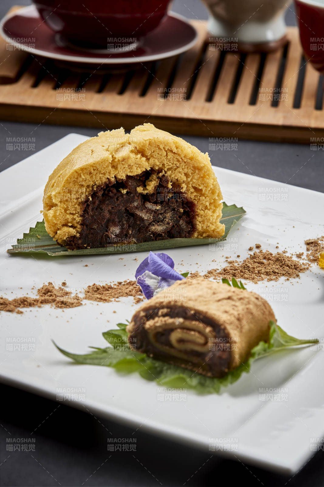 红豆馅黄馍馍配北京小吃驴打滚图片