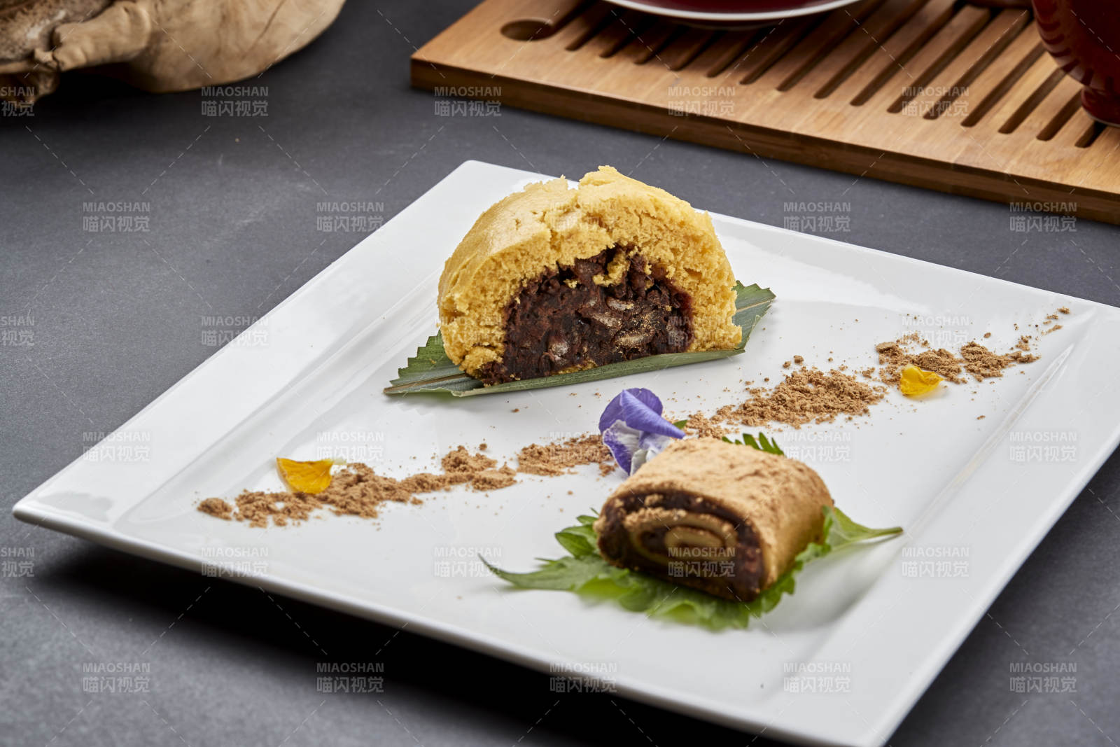 红豆馅黄馍馍配北京小吃驴打滚图片