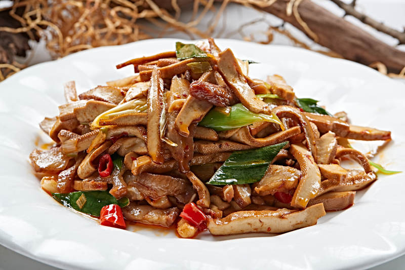 辣炒肉丝香干图片