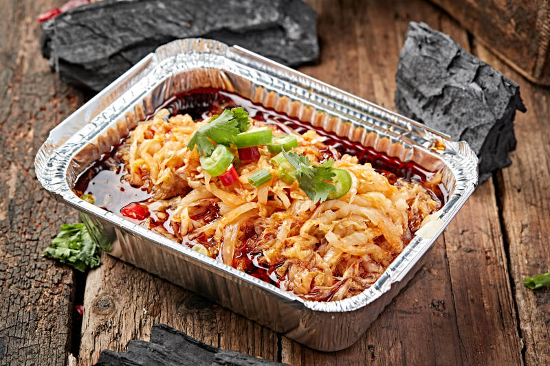 炭烤锡纸红油酸白菜图片