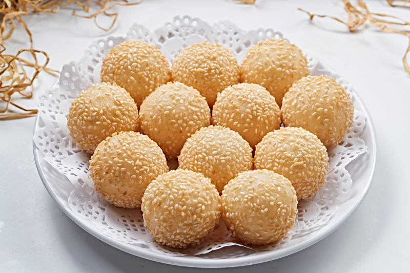 火锅食材炸麻团图片