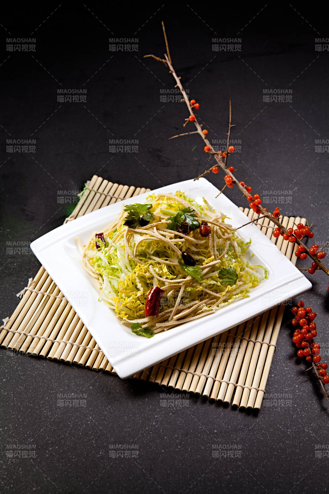 干豆腐丝拌白菜菜心图片