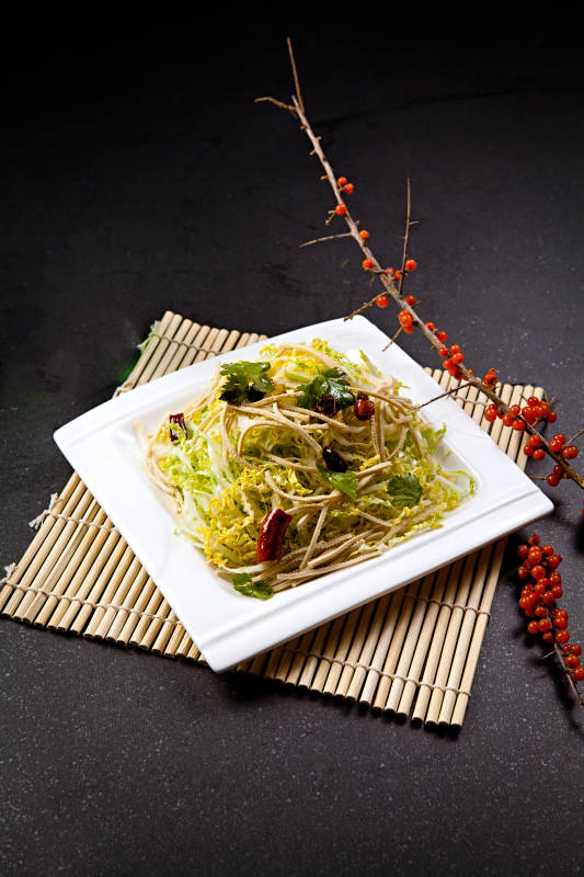 干豆腐丝拌白菜菜心图片