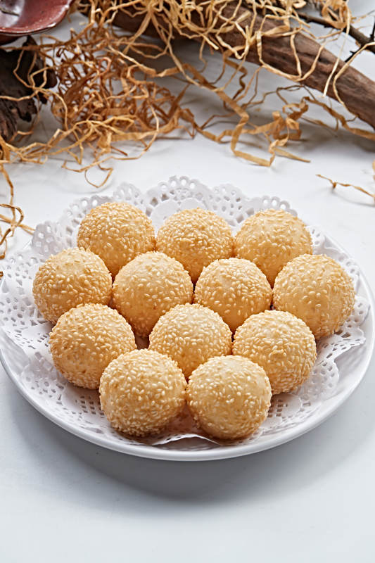 火锅食材炸麻团图片