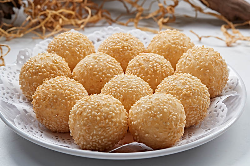 火锅食材炸麻团图片