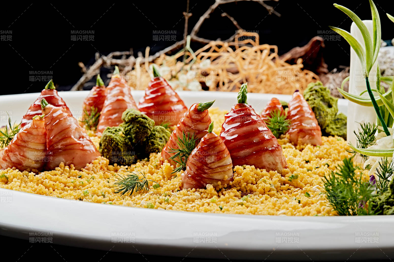 金米培根卷芦笋图片