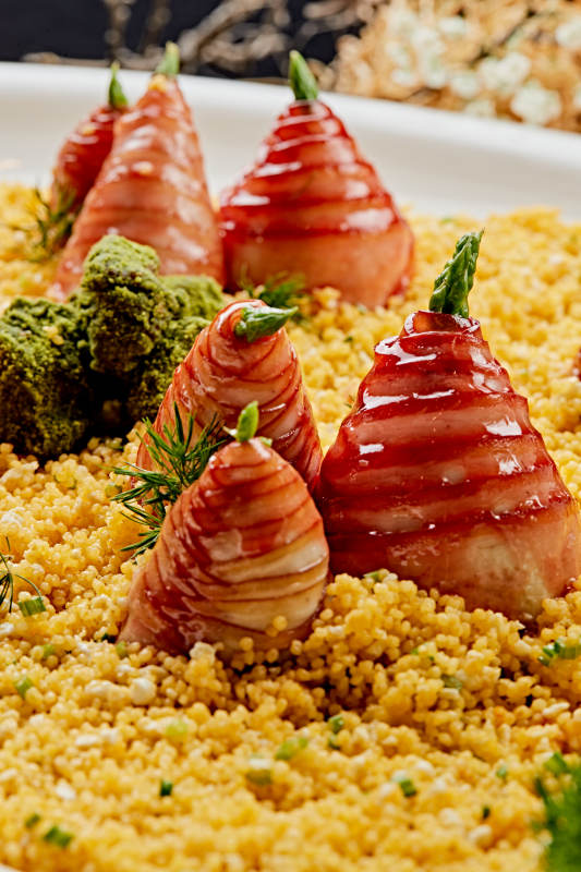 金米培根卷芦笋图片