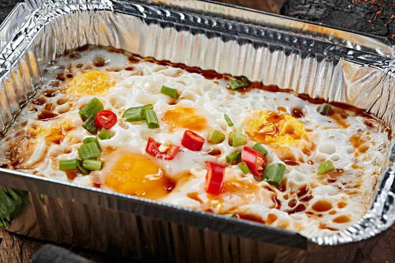 炭烤锡纸酱油鸡蛋图片