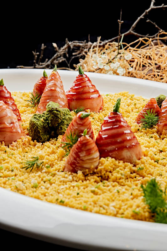 金米培根卷芦笋图片