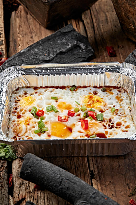 炭烤锡纸酱油鸡蛋图片