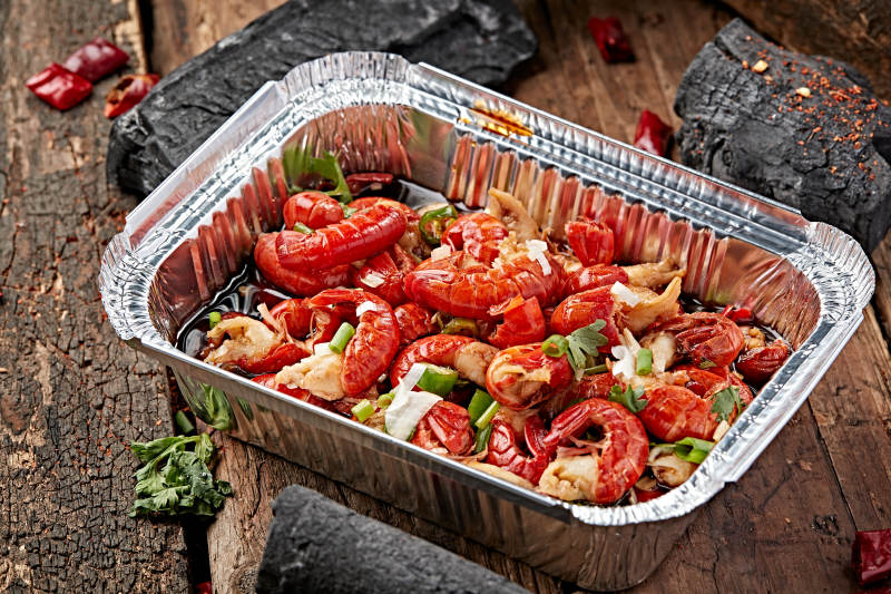 炭烤锡纸小龙虾尾图片