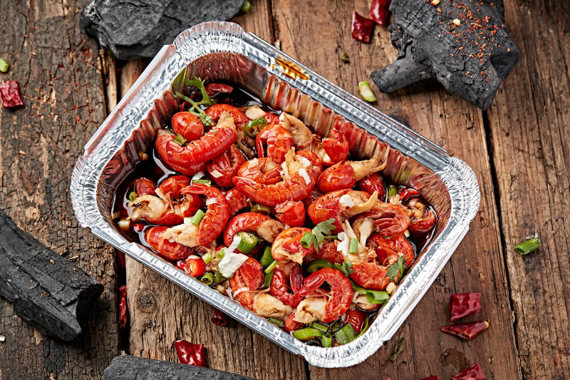 炭烤锡纸小龙虾尾图片