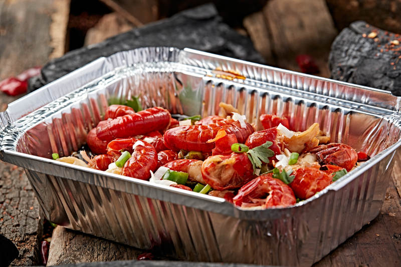 炭烤锡纸小龙虾尾图片