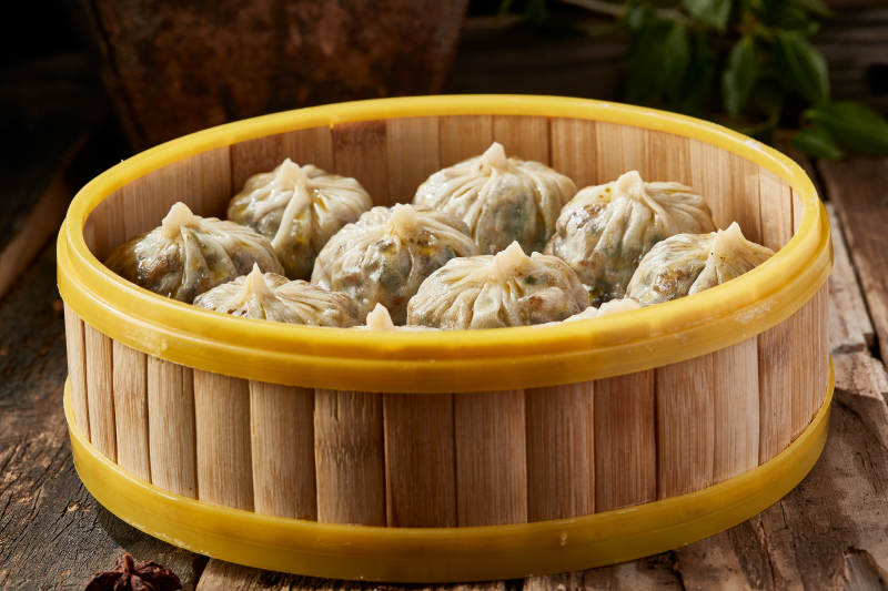 水晶韭菜土豆馅蒸包图片