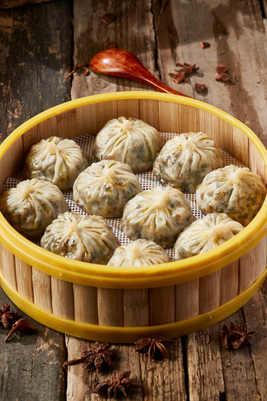 水晶韭菜土豆馅蒸包图片