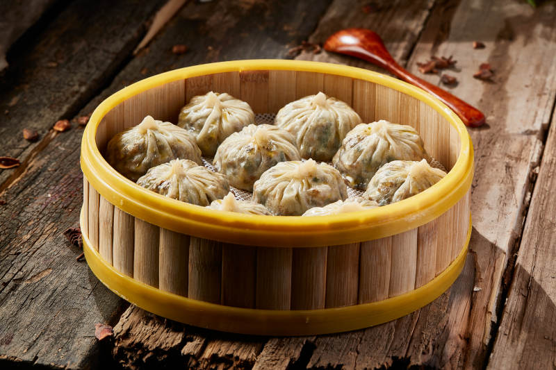 水晶韭菜土豆馅蒸包图片