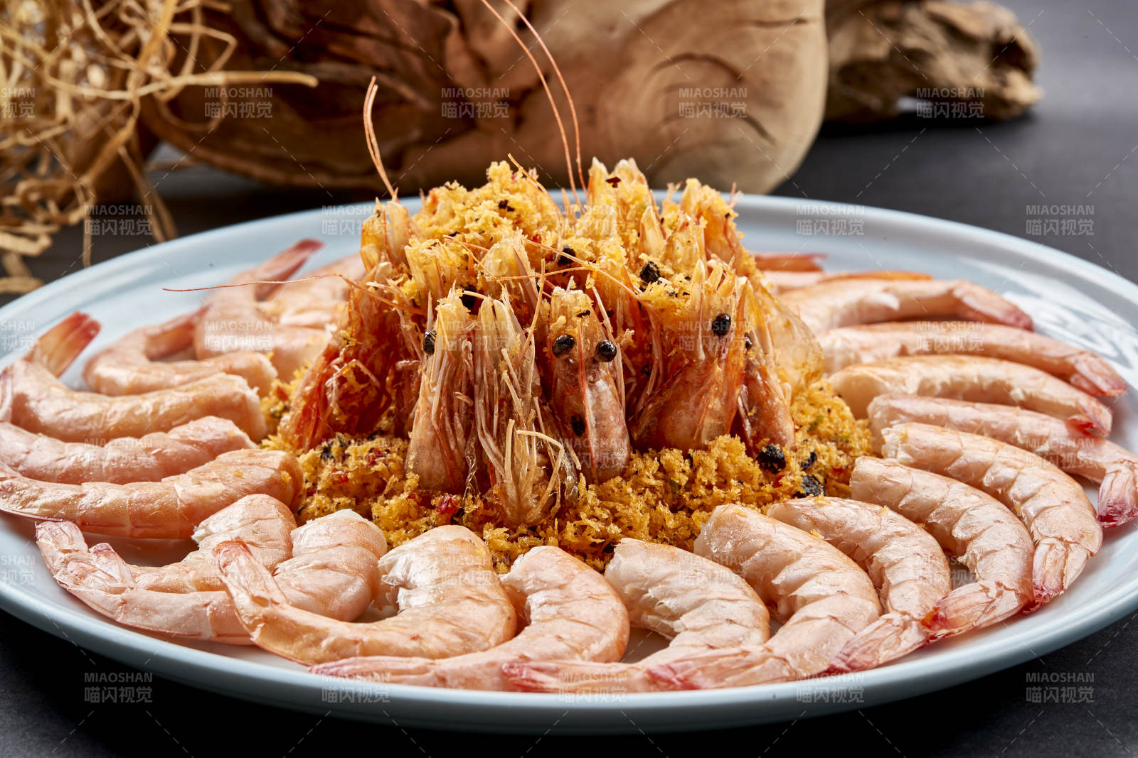 两吃深海大明虾香炸白灼图片