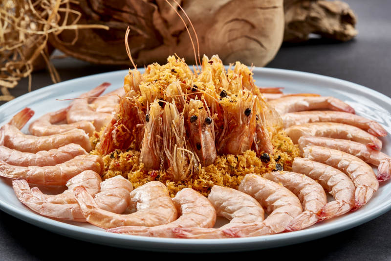 两吃深海大明虾香炸白灼图片