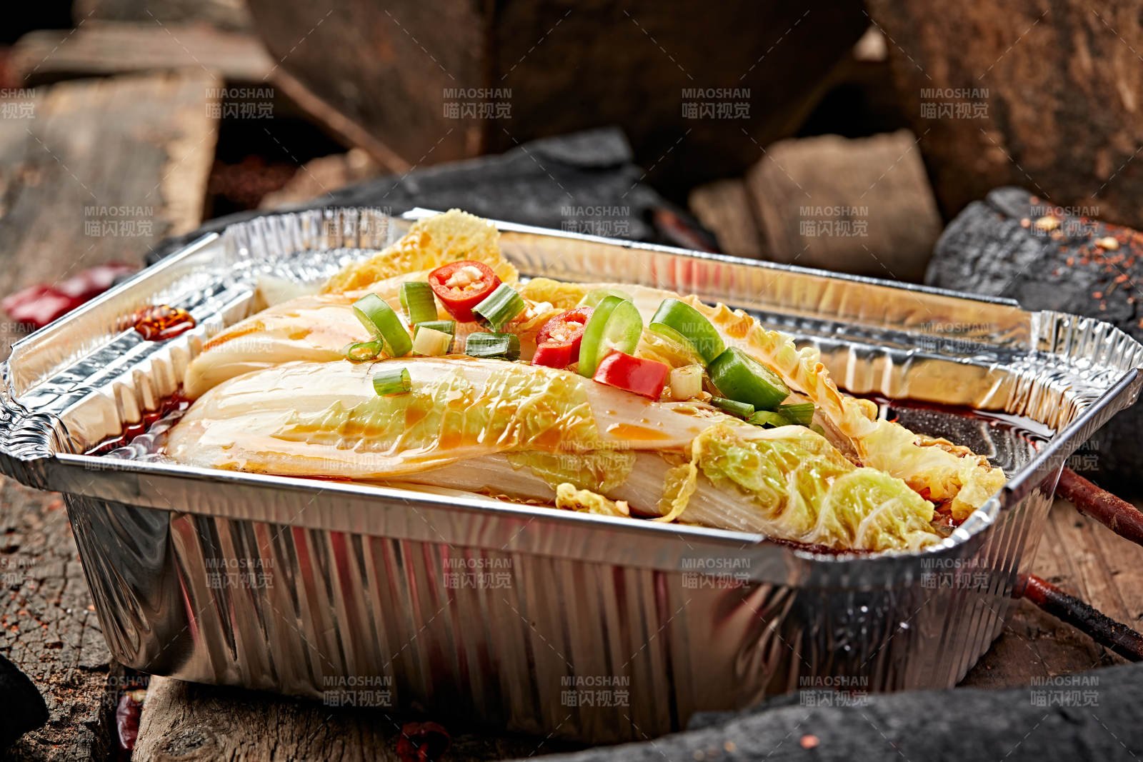 炭烤蒜蓉酱油锡纸娃娃菜图片