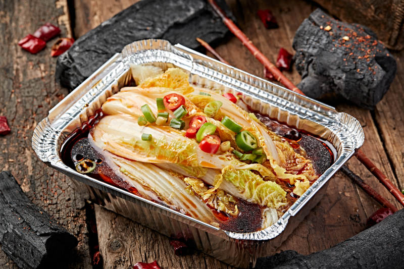 炭烤蒜蓉酱油锡纸娃娃菜图片