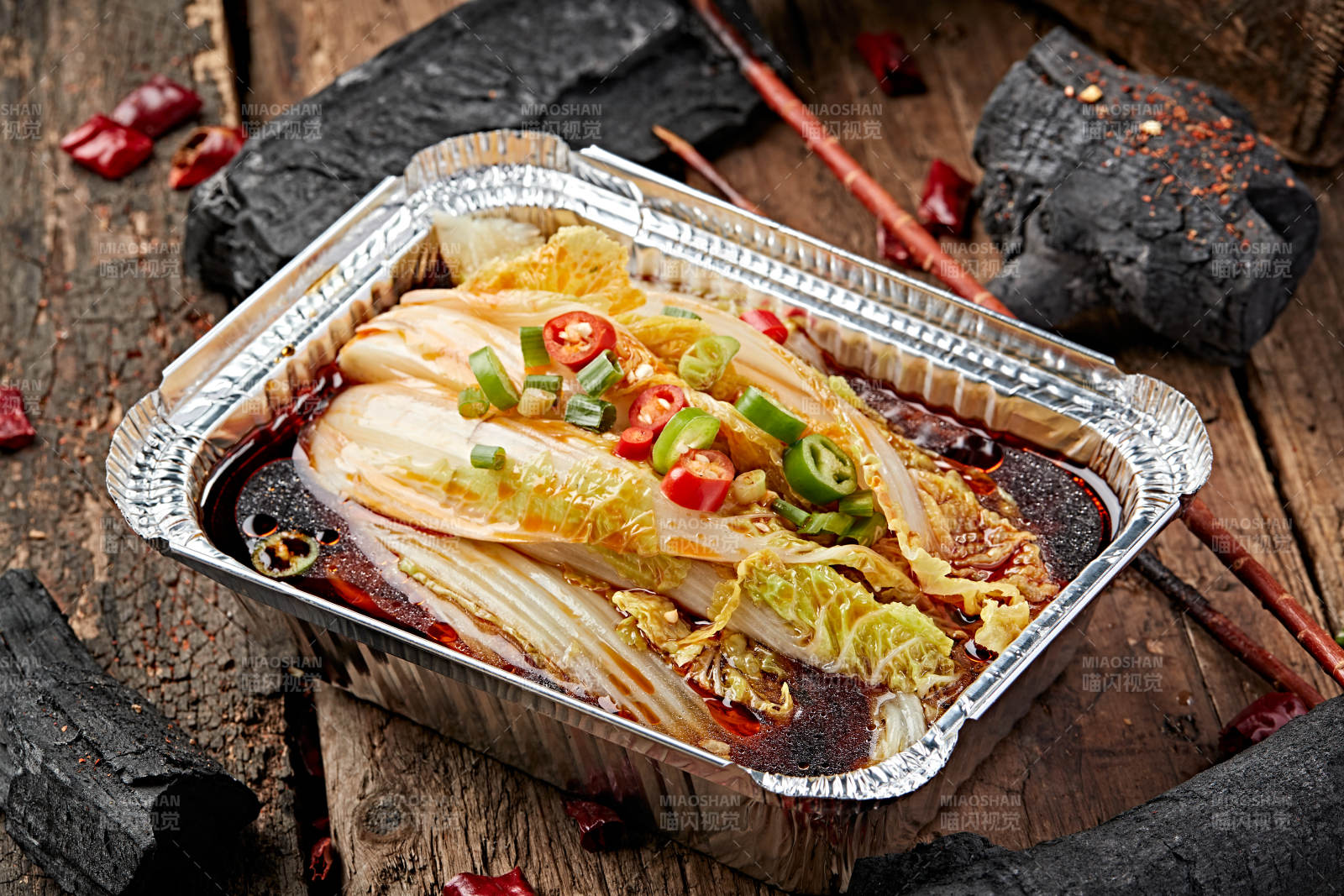 炭烤蒜蓉酱油锡纸娃娃菜图片