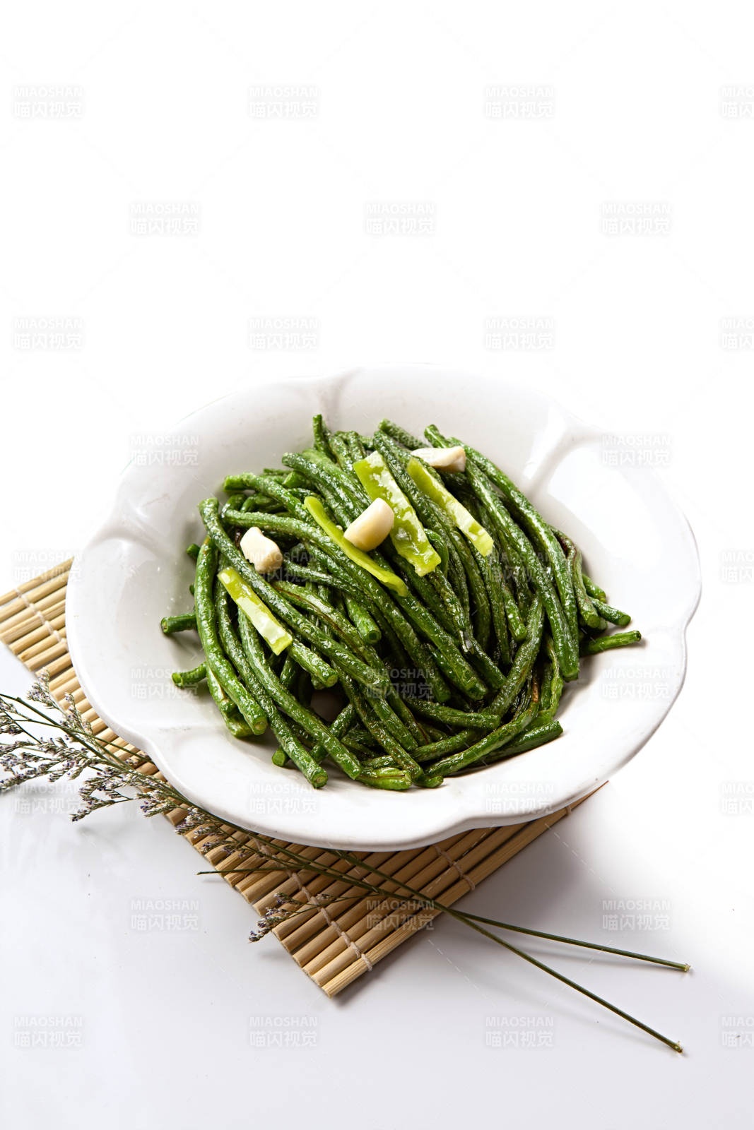 蒜香焯豇豆图片