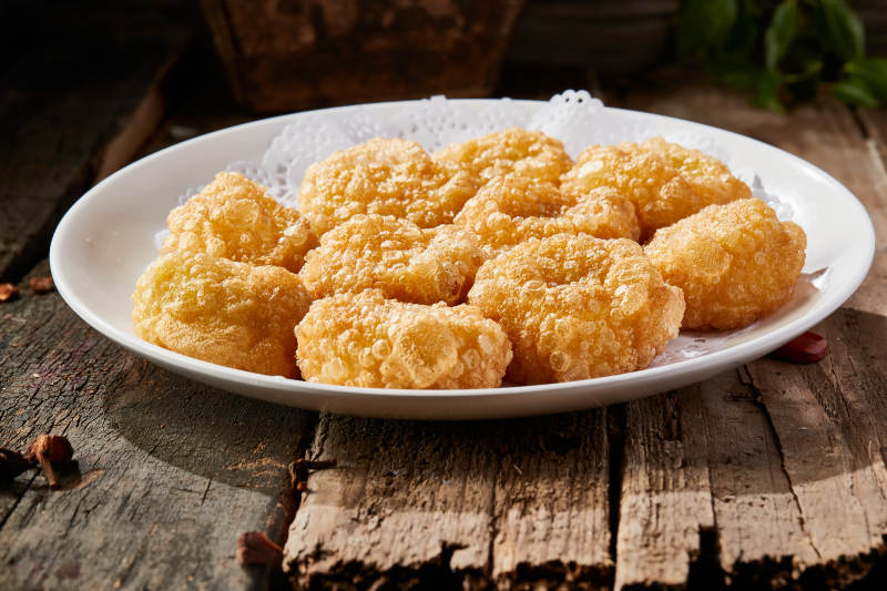 张垣坝上油炸黄糕图片