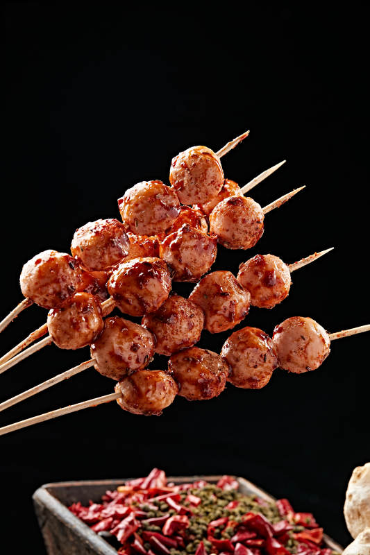 炭烤鱼丸虾丸图片