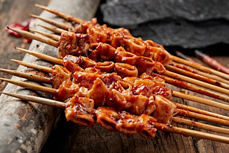 炭烤牛心管黄喉图片