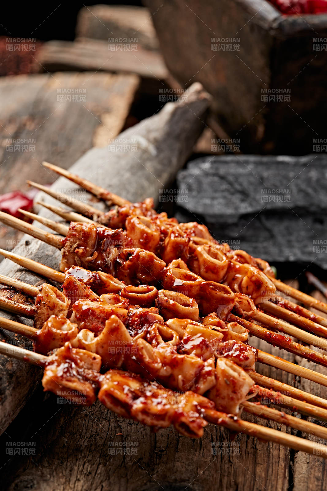 炭烤牛心管黄喉图片