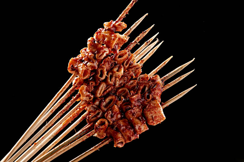 炭烤牛心管黄喉图片