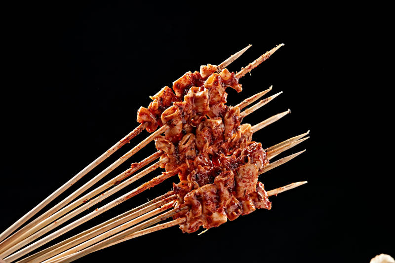 炭烤牛心管黄喉图片