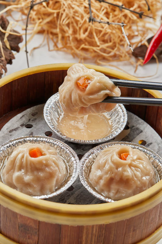 精美茶餐点心灌汤小笼包图片